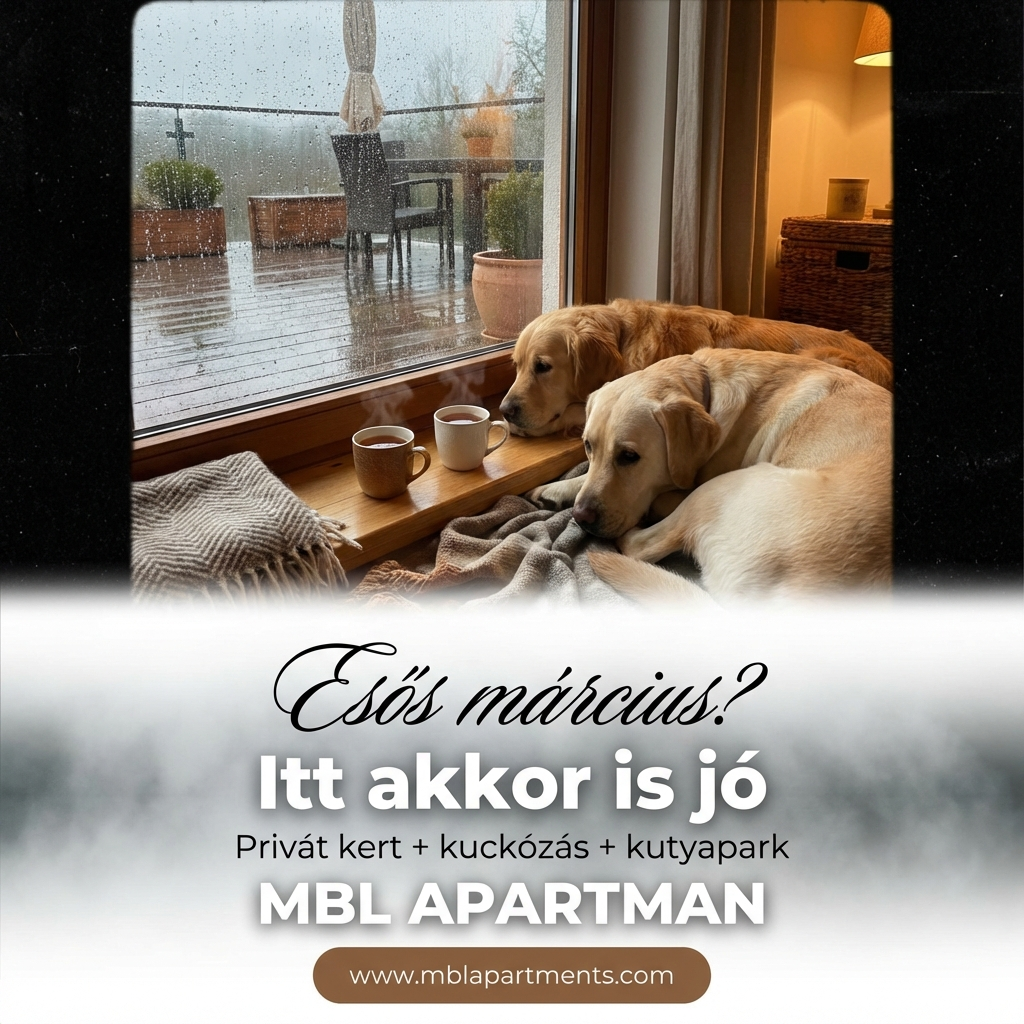 Esős márciusi nap? A kutyás pihenés akkor is lehet tökéletes